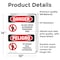 Signmission Do Not Enter Authorized Only Bilingual Danger Sign, Vinyl Decal, 10in W x 14in L, 2PK OS-2PACK-DS-D-1014-VS-1144 - alternate 5